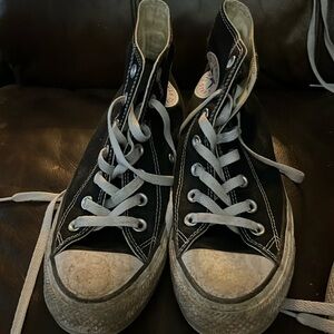 Black high top converse